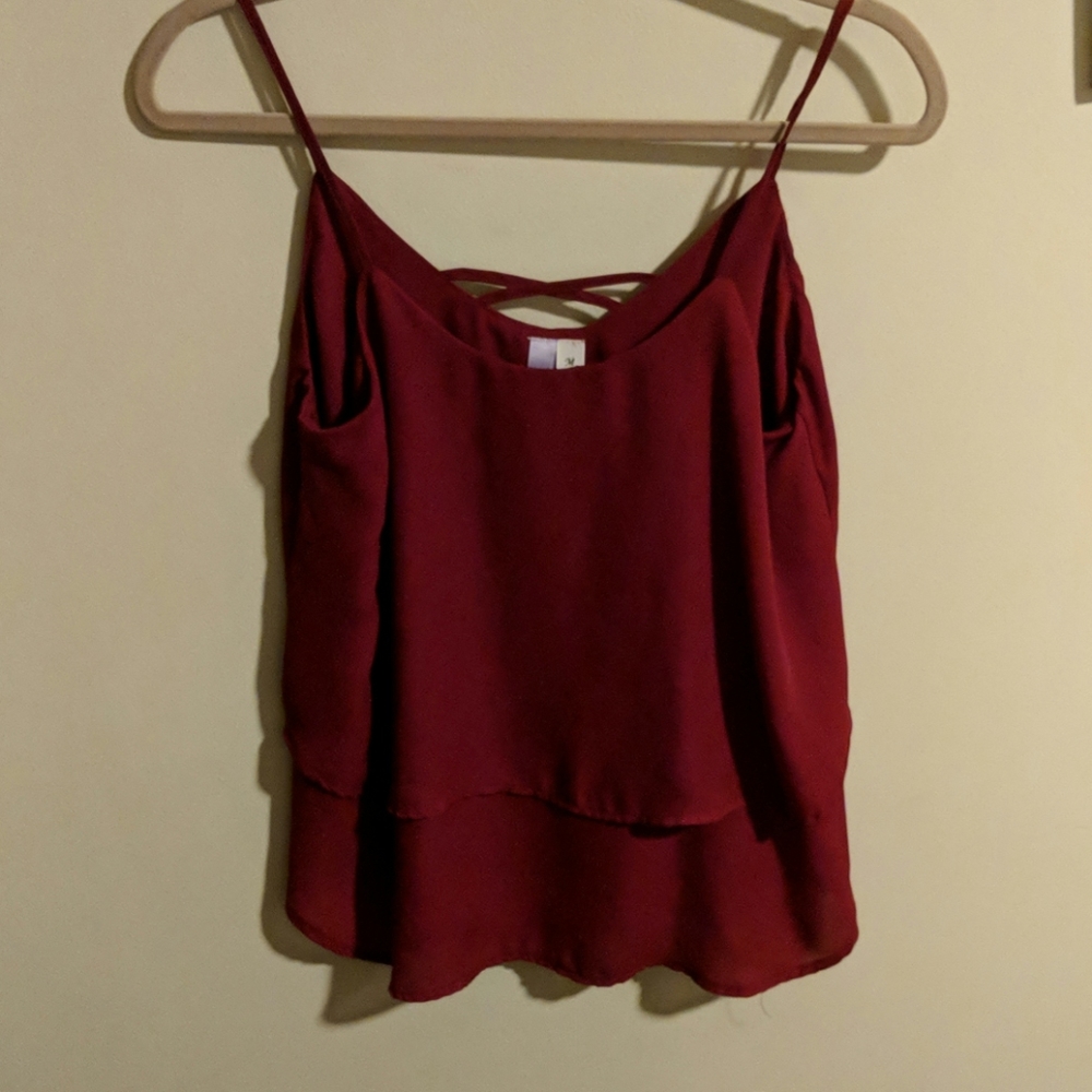 Maroon party top Francesca's